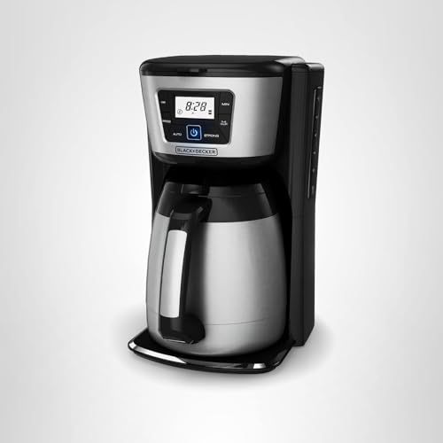 BLACK+DECKER 12-Cup Thermal Coffeemaker, Black/Silver, CM2035B